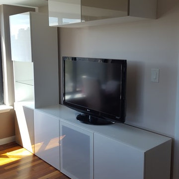 Custom Besta Entertainment Unit + Storage Towers