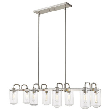 Delaney 8 Light Island Light, Brushed Nickel