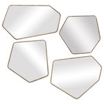 Uttermost - Uttermost 09616 Linneah - 19.75" Modern Mirror (Set of 4) - Scandinavian Inspired Mirrors Are Organically ShapLinneah 19.75" Moder Aged Gold *UL Approved: YES Energy Star Qualified: n/a ADA Certified: n/a  *Number of Lights:   *Bulb Included:No *Bulb Type:No *Finish Type:Aged Gold