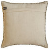 Beige Jute Lace and Moroccan 16"x16" Throw Pillow Cover Jute Weave