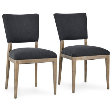 Phillip Upholstered Fabric Dining Chair, Set of 2, Gray