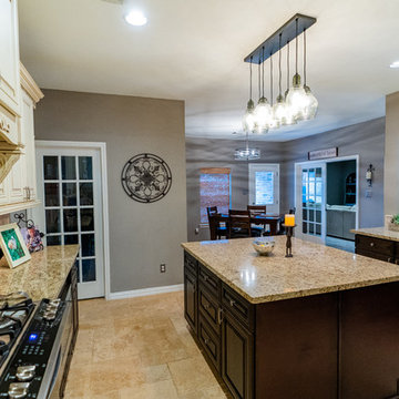 Two Tone Color Classic Kitchen Style Remodeling & Design in Cypress, TX