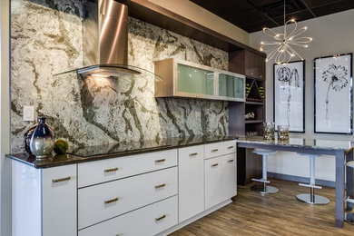 Transitional home bar photo in Louisville