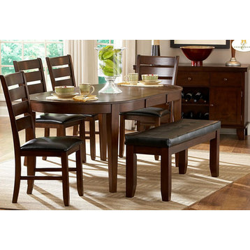 Homelegance Ameillia 7-Piece Butterfly Leaf Oval Dining Room Set