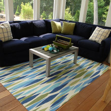 Green blue rug