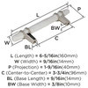 Carrione Cabinet Pull, Marble White/Polished Nickel, 3-3/4" Center-to-Center