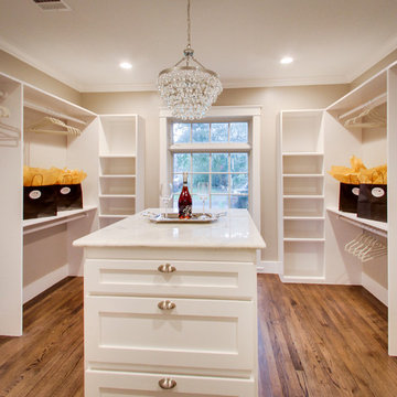 This was the original dining room converted to the master closet