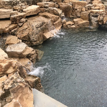 Pool Waterfall and Patio “Sneak Peek”