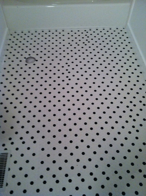 Help Penny Tile Installation Looks, How To Install Penny Tile Bathroom Floor
