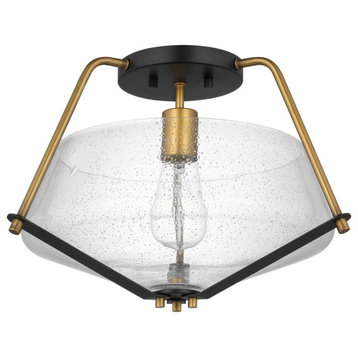 Nuvo Lighting 60/7683 Starlight 16"W Semi-flush Bowl Ceiling - Matte Black /