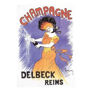 Champagne Delbeck 1910 Canvas Art By Louis Chalon Traditional Prints And Posters By Trademark Global