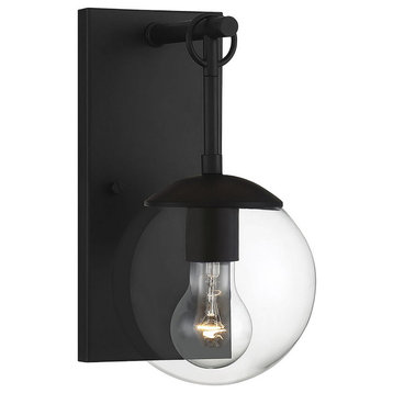 Savoy House Moutd M50029BK 1 Light Exterior Wall Sconce in Matte Black