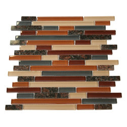 Desert Beige Glossy Stone Glass Mosaic Tiles - Home Accessories & Decor