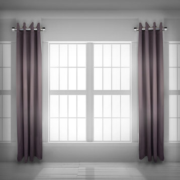 1.5" dia. Side Curtain Rod 12-20" Long, Set of 2, Satin Nickel