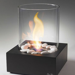 Eco-Feu Love Box Matte Black Tabletop Biofuel Fireplace - Tabletop Fireplaces