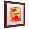 Joarez 'Vanessa' Framed Art, Wood Frame, 16"x16", White Matte
