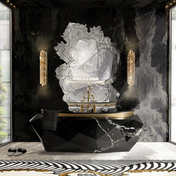 Diamond Black marble  Luxury Bathtub - Bathtubs