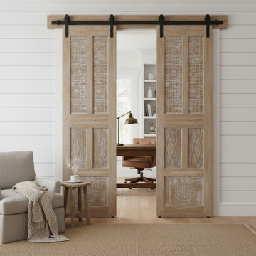 Color-Drenched Doors and Pattern-Driven Spaces
