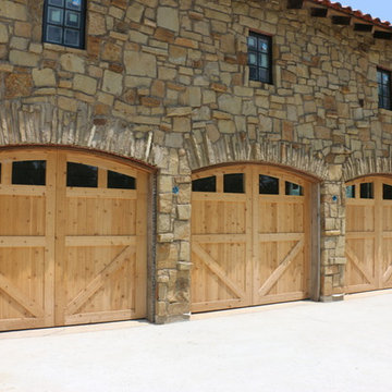 Real wood overhead garage doors