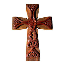 Hand carved cross - Home Decor
