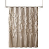 Madison Park Laurel Tufted Semi-Sheer Shower Curtain, Taupe