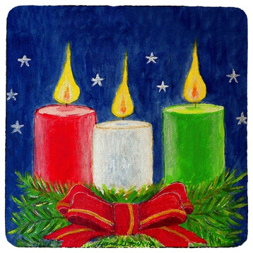 Christmas Candles Coaster - 3 Sets of 4 (12 Total)