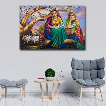 Indian Village Women Painting