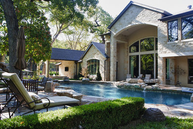 Tuscan exterior home photo in Dallas