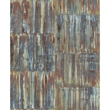 Patina Panels Multicolor Metal Wallpaper Bolt