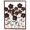 Three Dimensional Framed Iron Flower Metal Wall Art and Decor