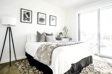 Inspiration for a transitional bedroom remodel in Orange County
