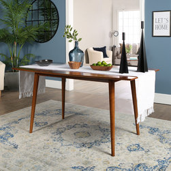 Mid Century Modern Wood Kitchen Dining Table - Brown - Products