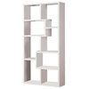 Coaster Theo 10-shelf Transitional Wood Bookcase in White Finish