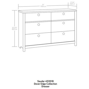 Sauder Dover Edge Engineered Wood Dresser in Denim Oak