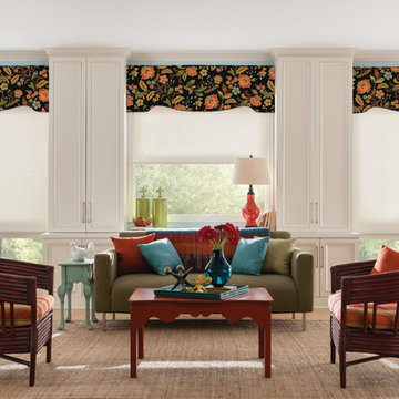 Bali Contour Fabric-Wrapped Cornice: Eli, Nightfall 2880