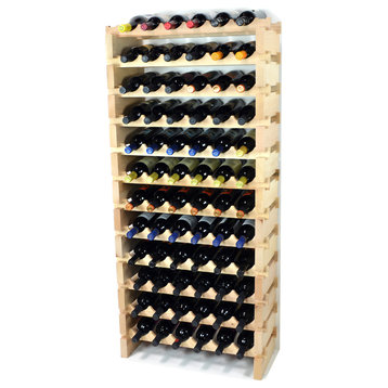 6 Bottle Across Stackable Modular Wine Rack 24-72 Bottles, 72 Bottles 12 Rows
