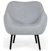 Natalie Modern Gray Fabric Accent Chair