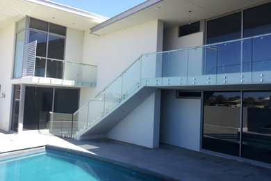 Large contemporary home design in Perth.