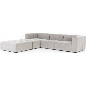 Langham Channelled 3-Piece Sectional - Left Arm Facing With Ottoman