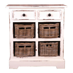 Sunset Trading Cottage Storage Cabinet with Baskets - Storage Cabinets