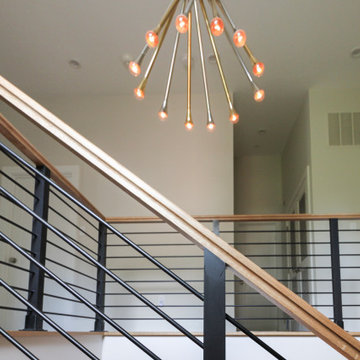 Project #71 | Modern Hickory Staircase with Horizontal Balustrade