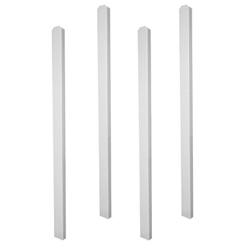 Outdoor Vinyl Shower In-Ground Post Mounting Extension Kit, 4 Pack