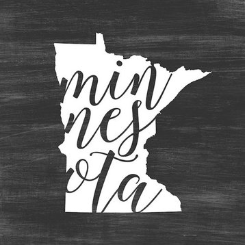 "Home State Typography - Minnesota" Outdoor Pillow 16"x16"