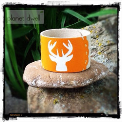 PlanetDwell Leather Cuffs - Artwork