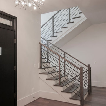 Project #79 | Minimalist Staircase with Black Horizontal Rods