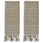 SKL Home - SKL Home Longborough Set of 2 Hand Towels - Tan 16x26 - Bring luxury and style to your bath with the Longborough towel collection. The soft terry towel features a 2-tone woven pattern with hand-knotted tassels. The side seams are double stitched for added durability and strength. Made of Turkish cotton, which is a premium long-fiber cotton that yields stronger and smoother threads than regular cotton, it becomes even softer and more comfortable over time. Turkish towels are lightweight, yet extremely durable and super absorbent. Beautiful enough for guests but sturdy enough for every day use, the Longborough towel will be a delight in any bathroom. SKL Home by Saturday Knight Ltd. brings personality, fun and flair to the most intimate spaces in your home with products ranging from bath accessories and shower curtains, to towels, curtains and beyond. Whether your style is upbeat and modern, or classic and cozy, SKL Home provides a look to compliment almost any d�cor. Combining 40+ years� experience, global design inspiration and premium fabrications, SKL Home continues to lead the way in home accessories. Product Color: Tan. Available as Bath Towel 28x54 or Set of 2 Hand Towels 16x26.