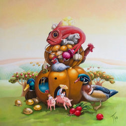 Farmland- Yulia Pustoshkina - Paintings