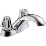Delta - Delta Classic Two Handle Centerset Bathroom Faucet, Chrome, 2500LF - You can install with confidence, knowing that Delta faucets are backed by our Lifetime Limited Warranty. Delta WaterSense labeled faucets, showers and toilets use at least 20% less water than the industry standard saving you money without compromising performance.