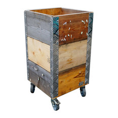 Quadro Upcycled Pallet Wheeled Box, 3 Layers
