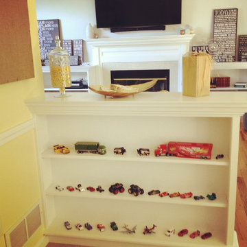 Custom Built in Bookcases and Fireplace Mantles